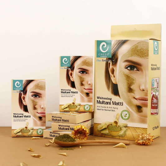 Whitening Multani Matti Sachets Pack of 12 for Radiant Skin