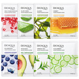 BIOAQUA Face Sheet Masks - Pack of 8 Moisturizing Face Mask Sheets - MAT Beauty