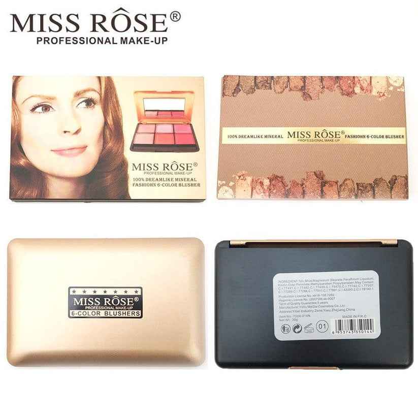 MISS ROSE Blush Palette - Vibrant Shades for a Flawless Glow