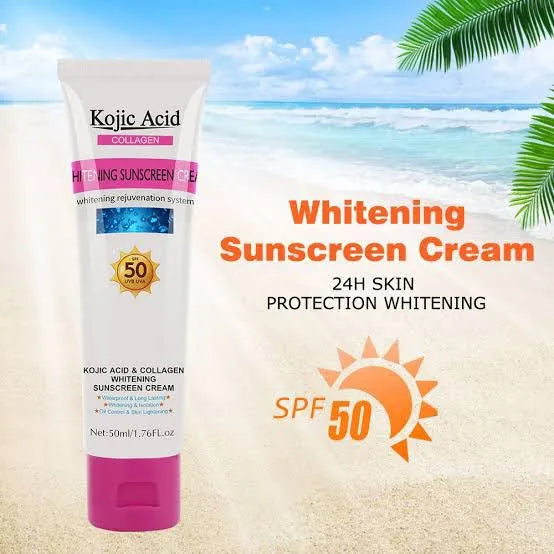 Kojic Acid Sunscreen Cream for Whiter, Radiant Skin - MAT Beauty