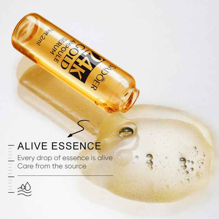 SADOER 24K Gold Moisturizing Serum - 2ml x 7pcs Face Care Ampoule