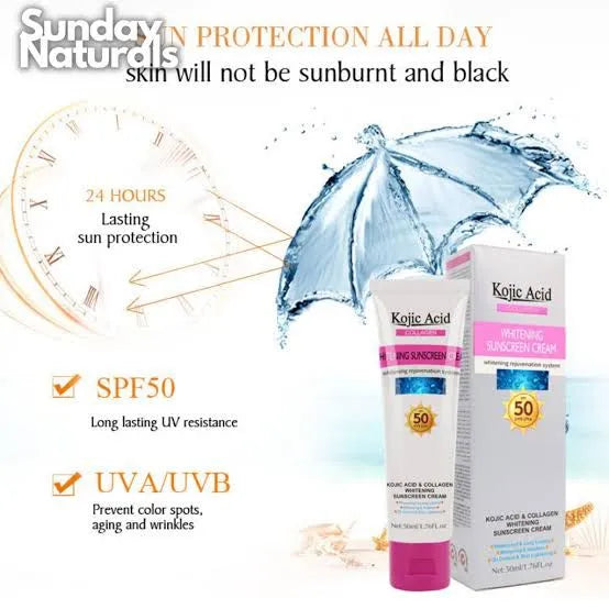 Kojic Acid Sunscreen Cream for Whiter, Radiant Skin - MAT Beauty