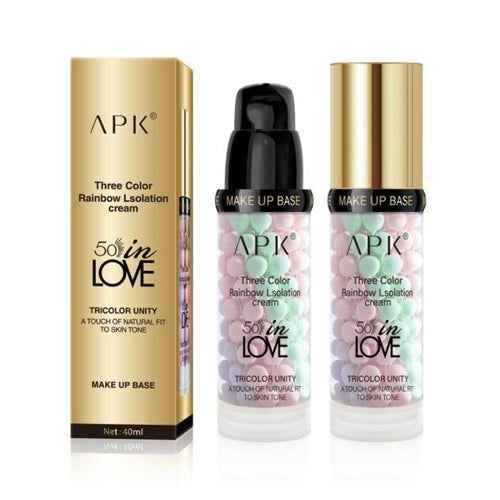 APK In Love Three Color Rainbow Isolation Cream Makup Base Rainbow Isolation Cream – 40ml