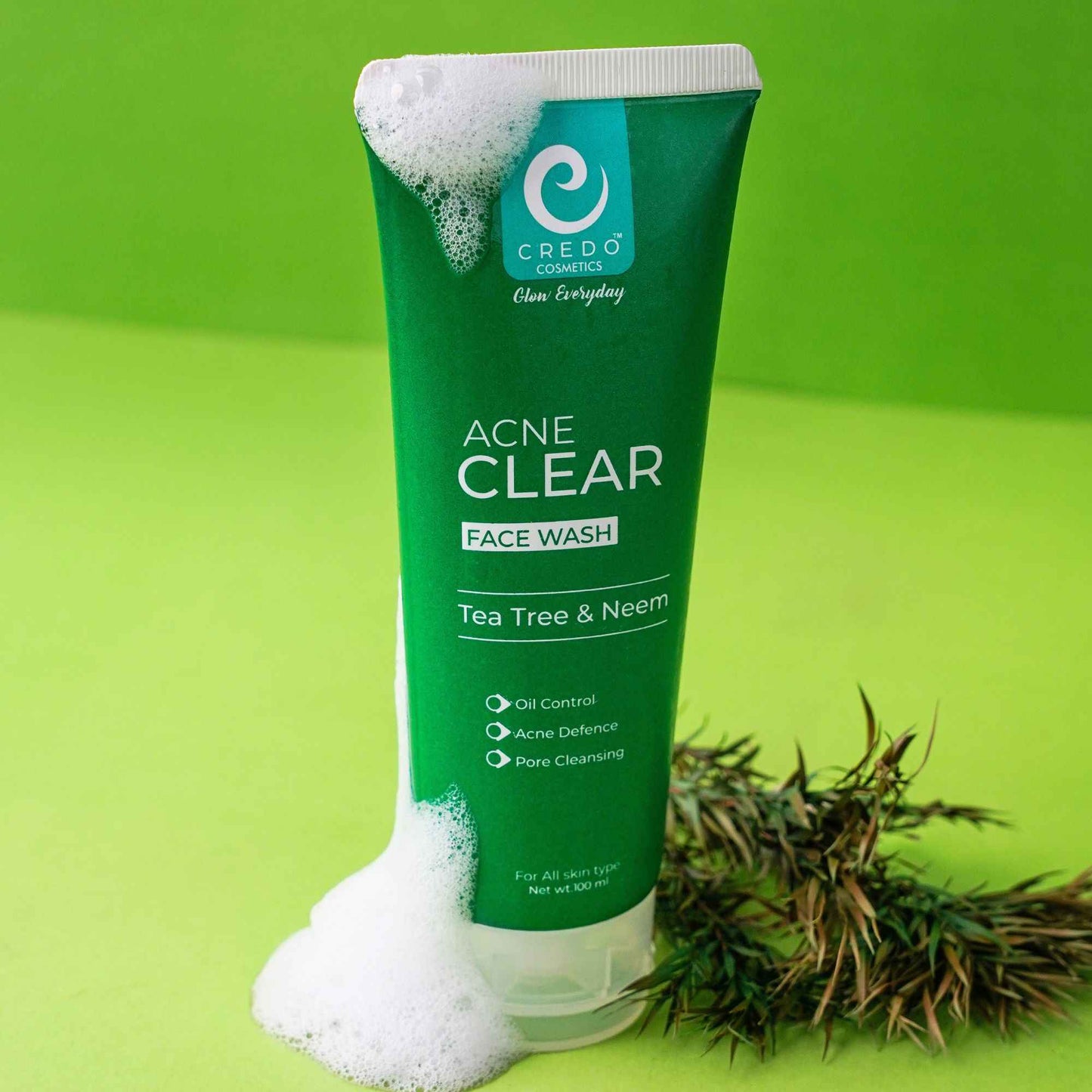 Acne Clear Face Wash with Tea Tree & Neem for Radiant Skin
