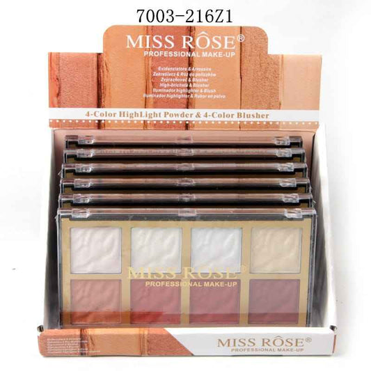 Miss Rose Highlighter Blush Kit for Radiant Glow and Flawless Finish