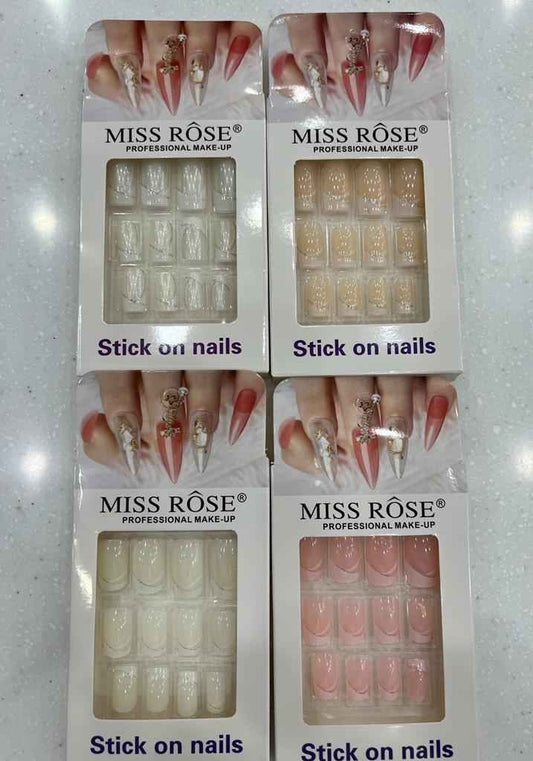 Miss Rose French Nails Pack - Stick on French Nails (NEW)