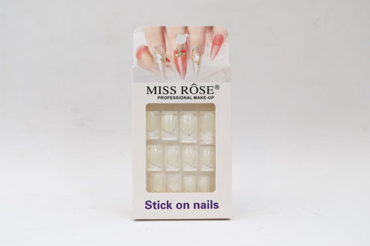 Miss Rose French Nails Pack - Stick on French Nails (NEW) - MAT Beauty