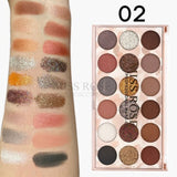 Miss Rose Eyeshadow Palette - 12 Color Eyeshadow and 6 Color Glitter Palette (12+6) - MAT Beauty