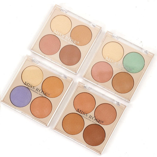 Miss Rose Concealer Contour Palette - 4 Color Palette for Flawless Skin - MAT Beauty