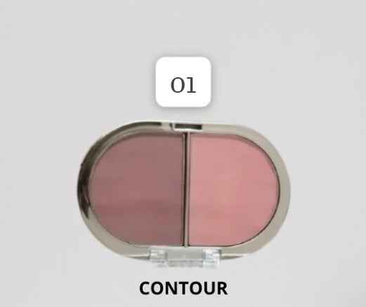 Miss Rose 2 in 1 Blusher in Gold Packing for Radiant Skin