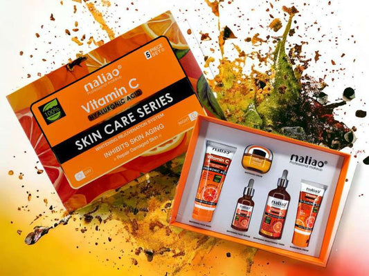 Maliao Vitamin C Skin Care Set - 5 Piece Collection with Sunscreen, Serum, Face Wash, Whitening Cream, and Toner (330g) - MAT Beauty