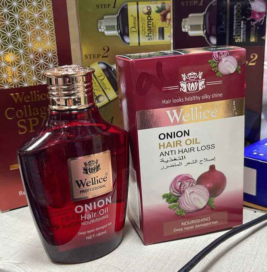 Wellice New Onion Hair Loss Oil 180ml - Effective Anti-Hair Loss Solution