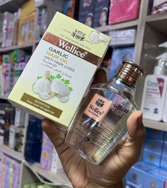 Wellice Garlic Hair Oil 180ml - Premium Hair Care Solution