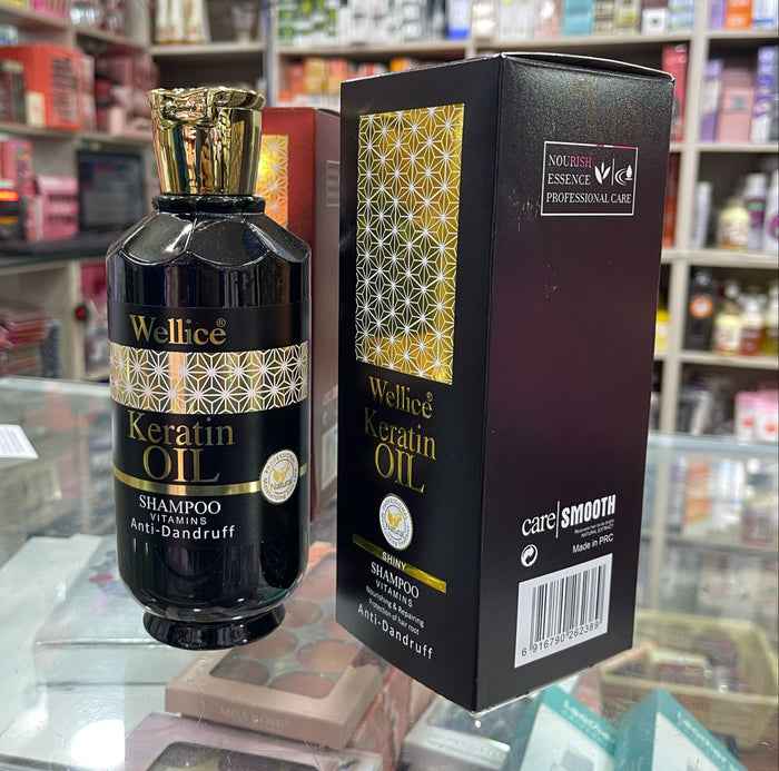 Wellice Keratin Oil Shampoo - Premium Edition Spa Vitamins 520g