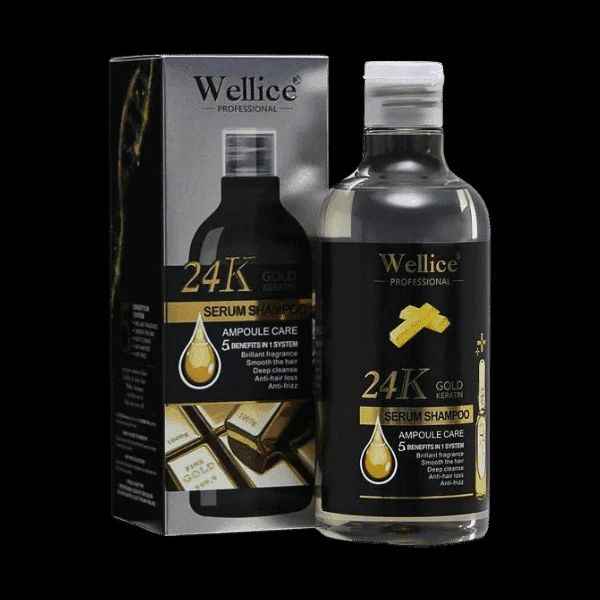 Welice Gold Keratin Shampoo 500ml with 24K Gold Infusion