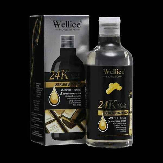 Welice Gold Keratin Shampoo 500ml with 24K Gold Infusion