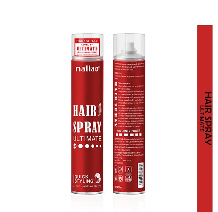 Maliao Hair Spray Strong Hold - Ultimate Quick Styling & Long-Lasting Hair Fixing Spray for Men | 420ml - MAT Beauty