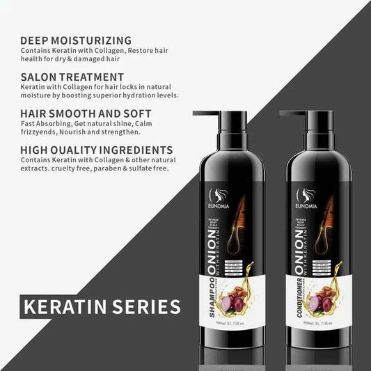 Eunomia Onion Shampoo with Keratin 900ml for Healthy Hair Growth