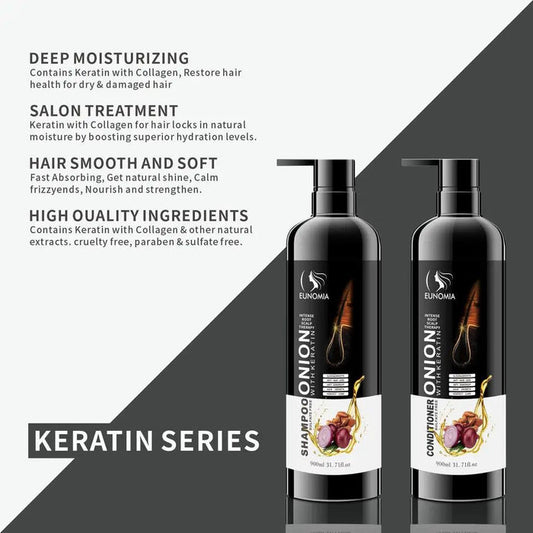 Eunomia Onion Shampoo with Keratin 900ml for Healthy Hair Growth - MAT Beauty