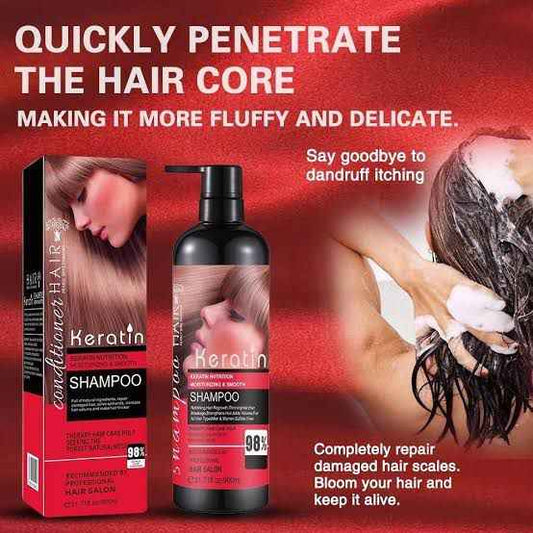 Keratin Moisturizing Shampoo 900ml - Nourish and Smooth Your Hair