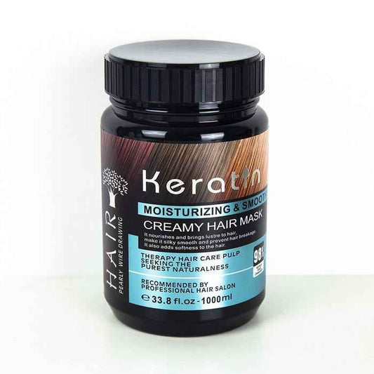 Keratin Hair Mask Treatment for Stronger, Hydrated, and Repaired Hair - 1000ml