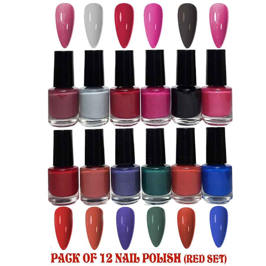 Pack of 12 Matte Peel-Off Nail Polish Collection – Eco-Friendly Formula in 12 Vibrant Colors