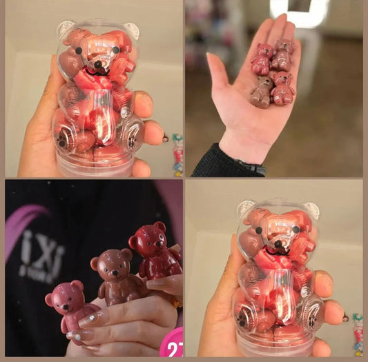 Mocoallure 12pcs Bear Mini Lip Gloss Jar for Charming Lip Care - MAT Beauty
