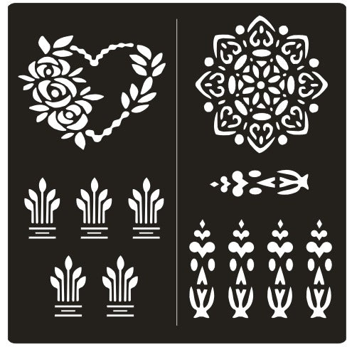 Pack of 2 Henna Mehndi Sticker Stencils for Hands and Fingers - MAT Beauty