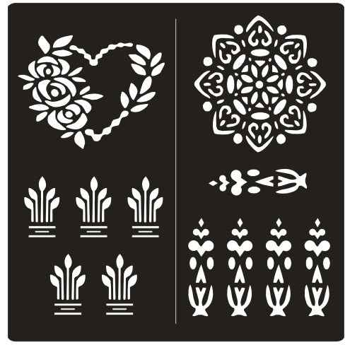 Pack of 2 Henna Mehndi Sticker Stencils for Hands and Fingers