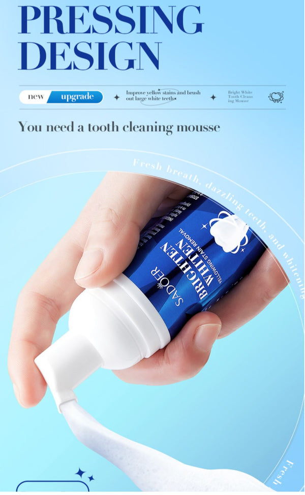 SADOER Teeth Whitening Mousse - Mint Fresh Breath Tooth Cleaning Toothpaste 60ml - MAT Beauty