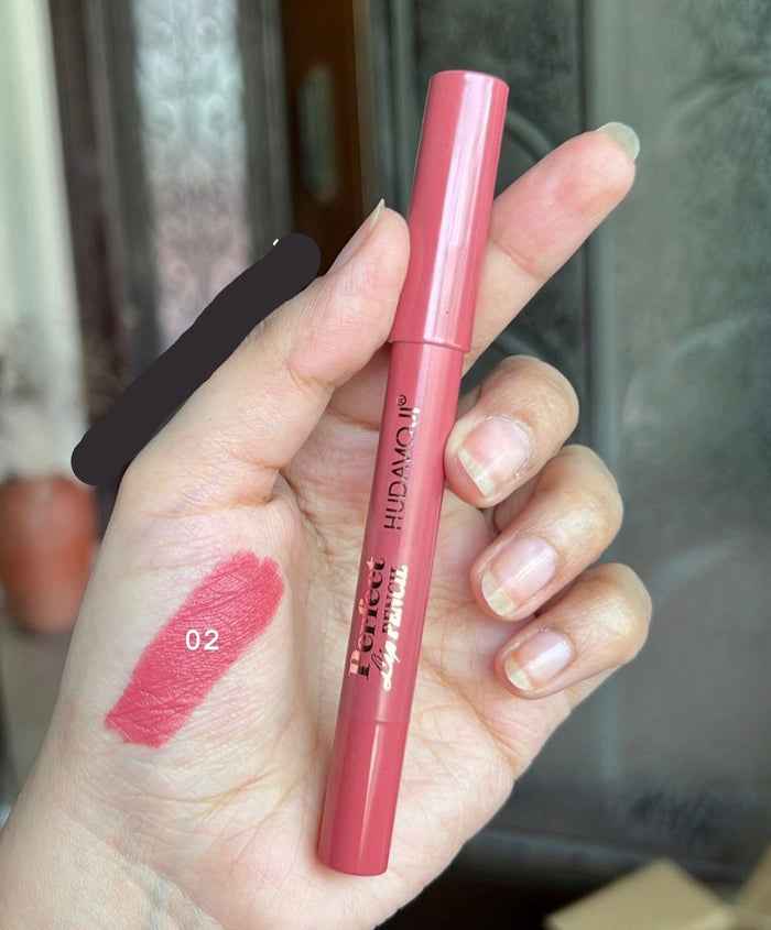 Hudamoji Lip Pencil Crayon Lipliner - Perfect Lip Liner and Lipstick - MAT Beauty