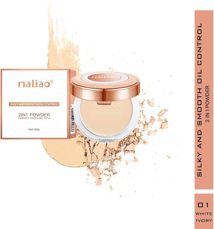Maliao 2 in 1 Perfect Coverage Powder for Girls & Women 20g - Maliao 2 in 1 Powder - MAT Beauty