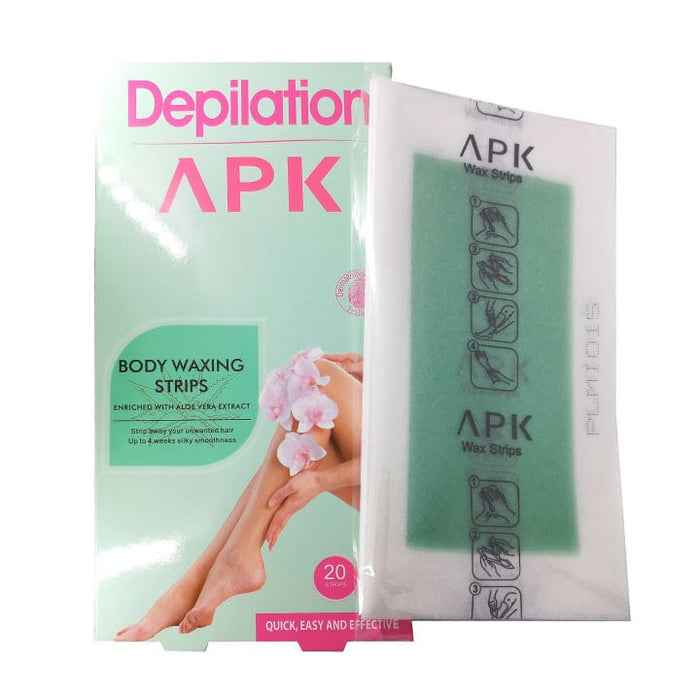 APK Depilation Quick Easy & Effective Body Waxing Strips - 10pcs
