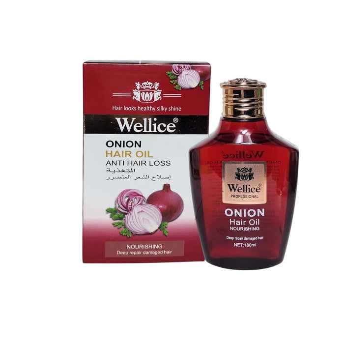 Wellice New Onion Hair Loss Oil 180ml - Effective Anti-Hair Loss Solution