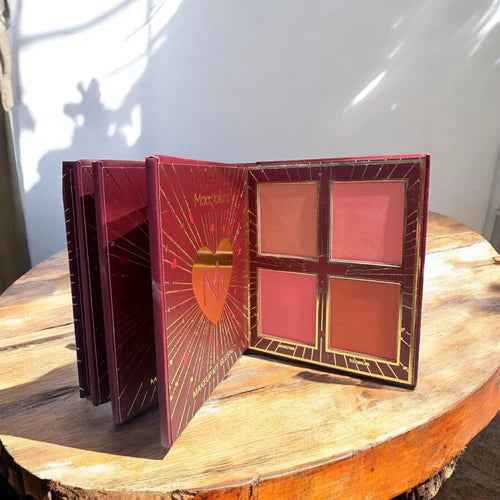 Mocallure Red Mini Beauty Palette - 4 in 1 Compact for Perfect Makeup Looks