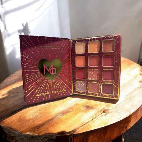 Mocallure Red Mini Beauty Palette - 4 in 1 Compact for Perfect Makeup Looks