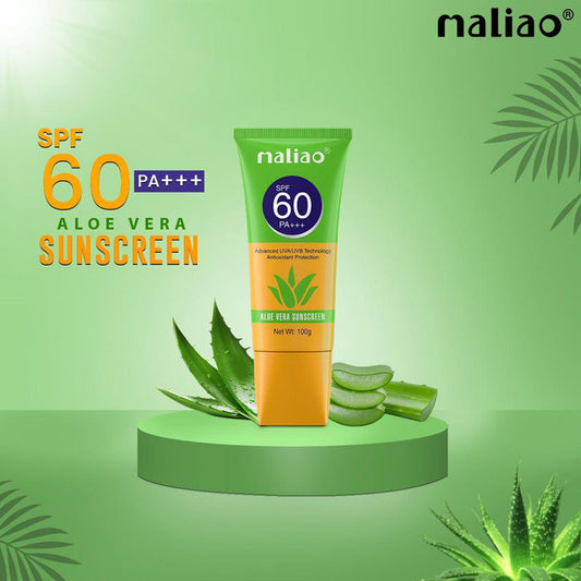 Maliao Aloe Vera Sunscreen SPF 60 PA+++ Broad Spectrum Sunblock for Ultimate Protection - MAT Beauty