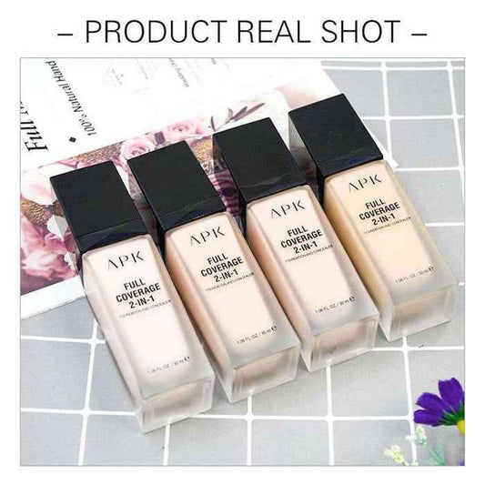 APK Full Coverage 2 in 1 Foundation and Concealer for Flawless, All-Day Coverage