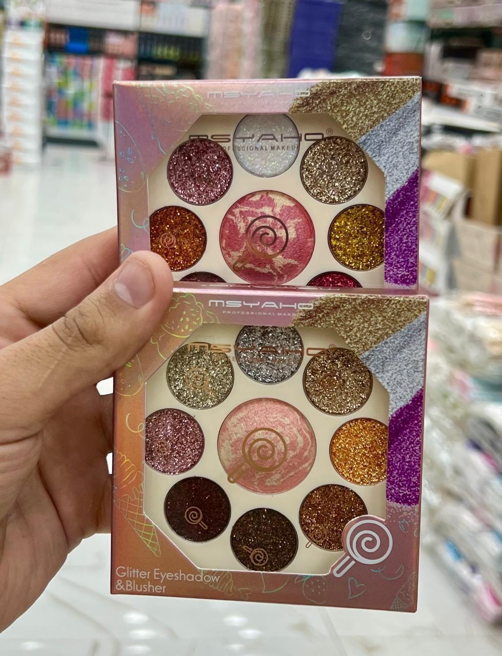 MSYAHO 9 in 1 Highlighter Kit - Blush On Glitter Collection - MAT Beauty