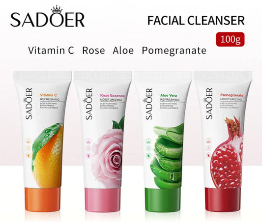 SADOER Rose Facial Cleanser 100g - Nourishing Moisturizing Formula - MAT Beauty