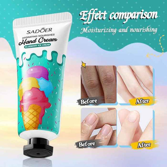 Sadoer Ice Cream Hand Cream Set ā 5pcs Nourishing and Smoothing Hydrating 20g Each