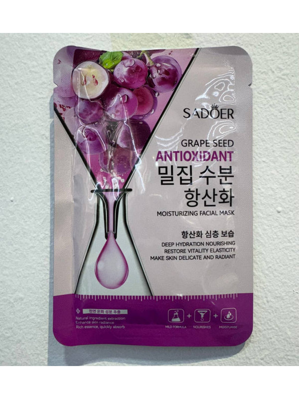 SADOER Grape Seed Facial Sheet Mask for Moisturizing Skin - 1 Pc - MAT Beauty