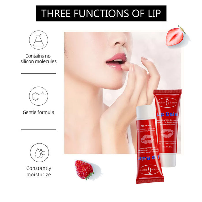 Aichun Beauty Lip Balm Moisturizing and Soothing Strawberry 50G for Highly Concentrated Lip Care - MAT Beauty