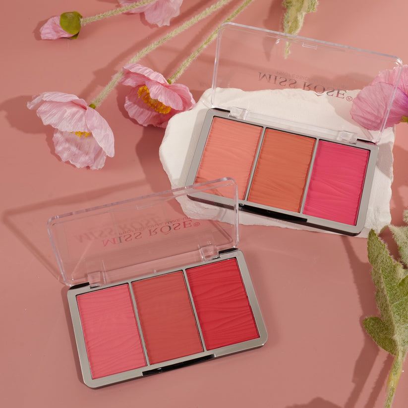Missrose Triple Glow Blush Palette for Radiant Skin - MAT Beauty