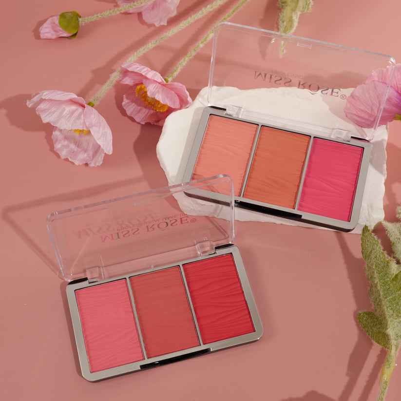 Missrose Triple Glow Blush Palette for Radiant Skin