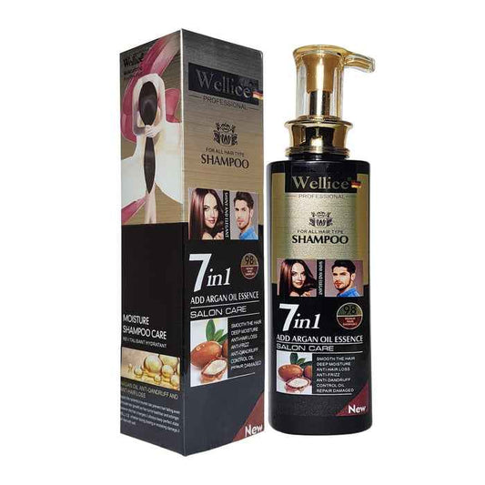 Wellice Argan Oil Shampoo - 7 in 1 Hair Essence for Oil Control