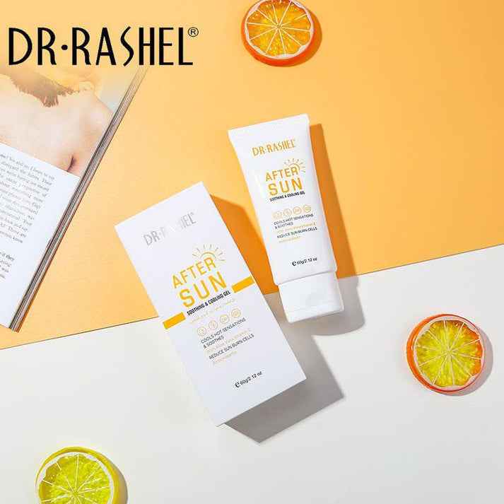 Aloe Vera After Sun Gel by DR RASHEL - Soothing Cooling Relief with Vitamin E, 60g