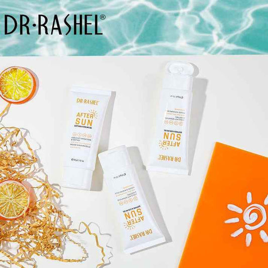 Aloe Vera After Sun Gel by DR RASHEL - Soothing Cooling Relief with Vitamin E, 60g