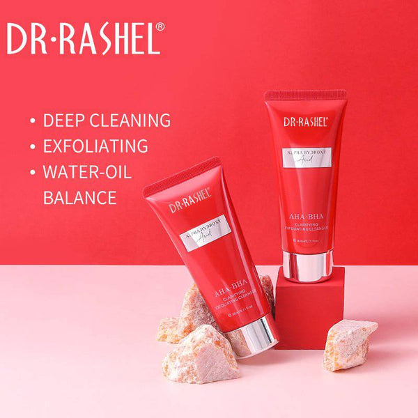 DR RASHEL AHA BHA Exfoliating Facial Cleanser 80ml - Clarifying Face Wash - MAT Beauty