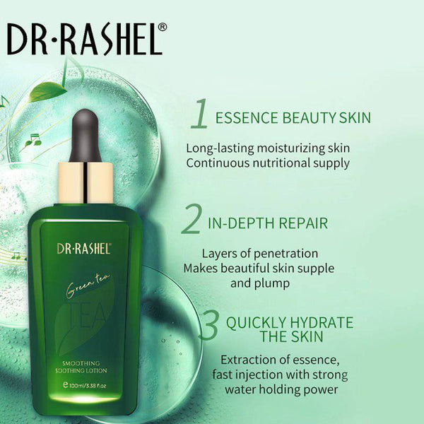 DR RASHEL Green Tea Facial Lotion for Sensitive Skin - Soothing and Smoothing Formula - MAT Beauty